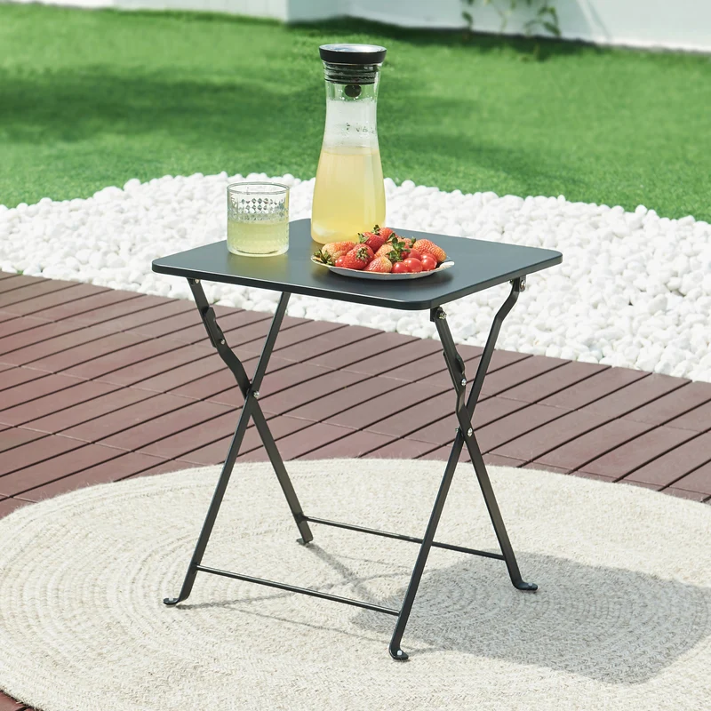 Mesa plegable Vegårshei acero 45x40x40 cm [en.casa]