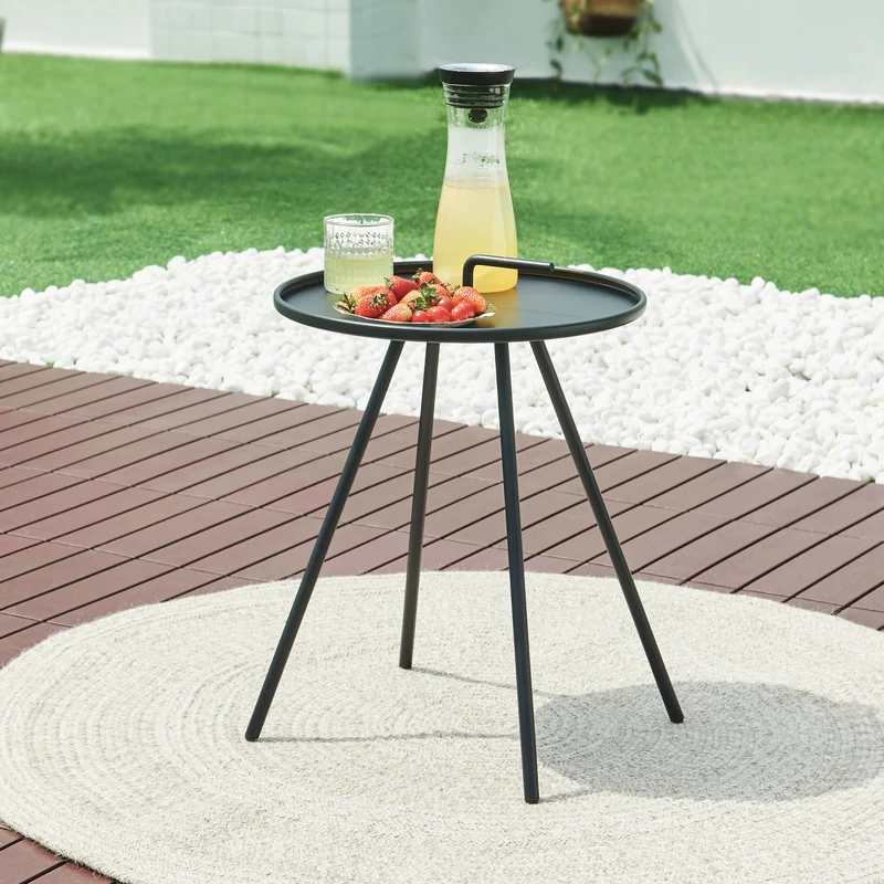 Mesa auxiliar de exterior Fosen 55 x Ø 42 cm [en.casa]