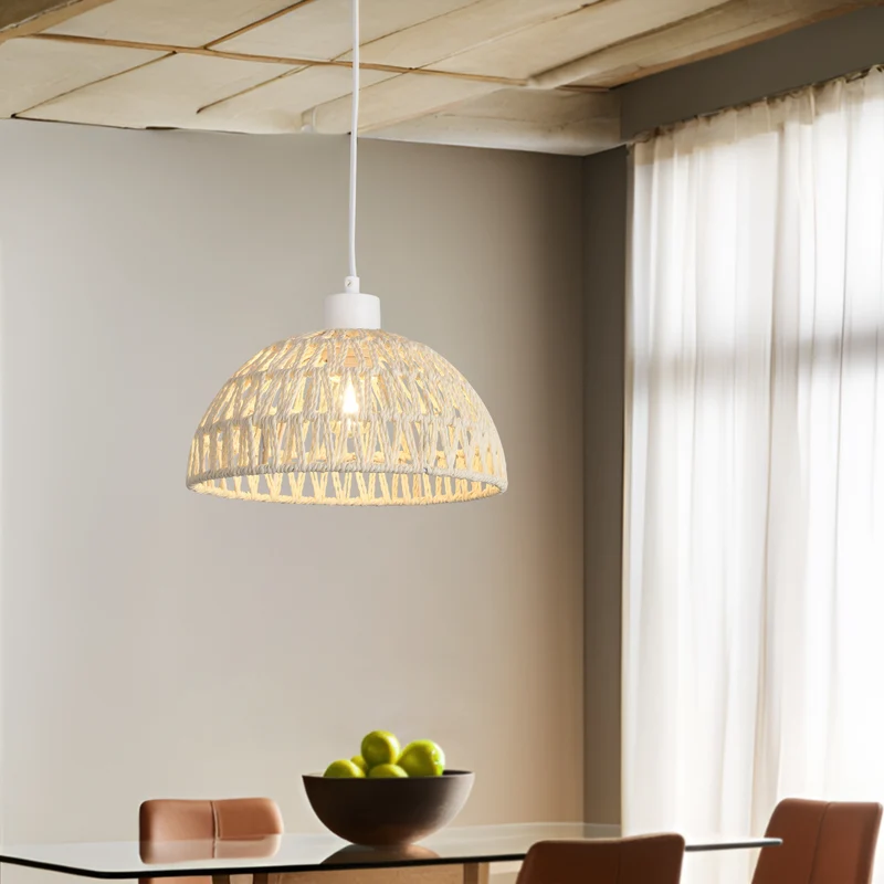 Lámpara colgante Alton Metal+Ratán [lux.pro]