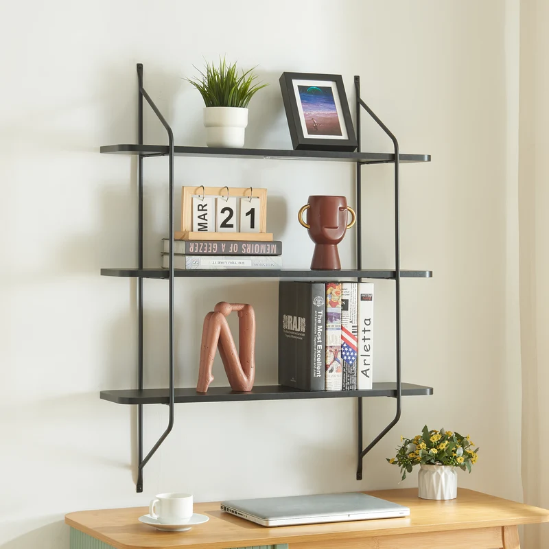 Estantería de pared Østfold 100x80x21 cm [en.casa]