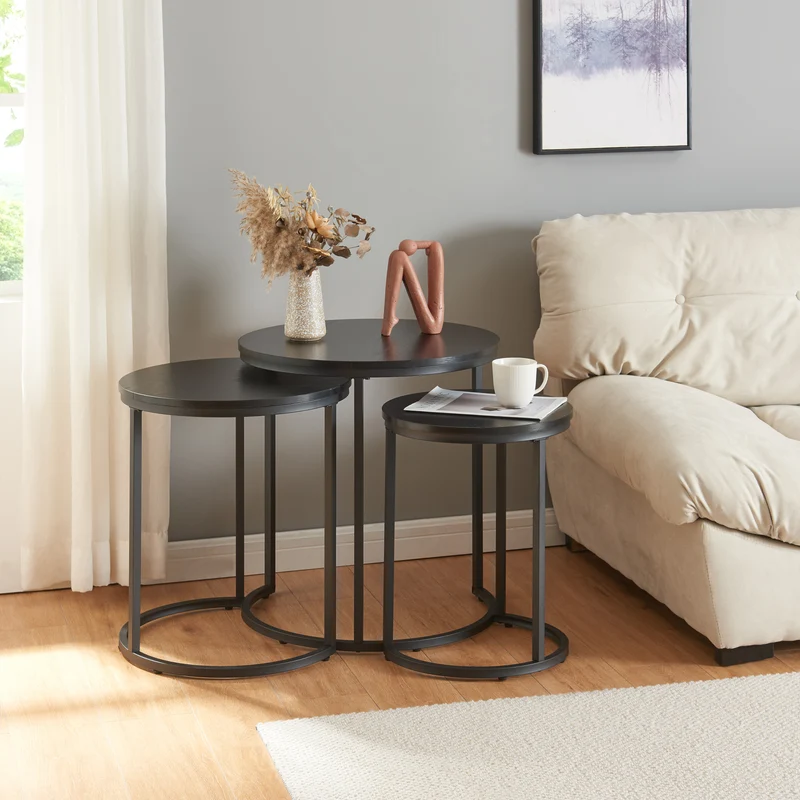 Mesa de comedor Ulricehamn de 3 piezas [en.casa]