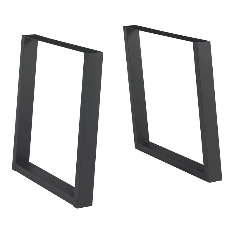 Juego de 2 estructuras de mesa Lülsfeld negro [en.casa]