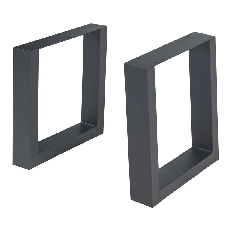 Juego de 2 estructuras de mesa Lülsfeld negro [en.casa]