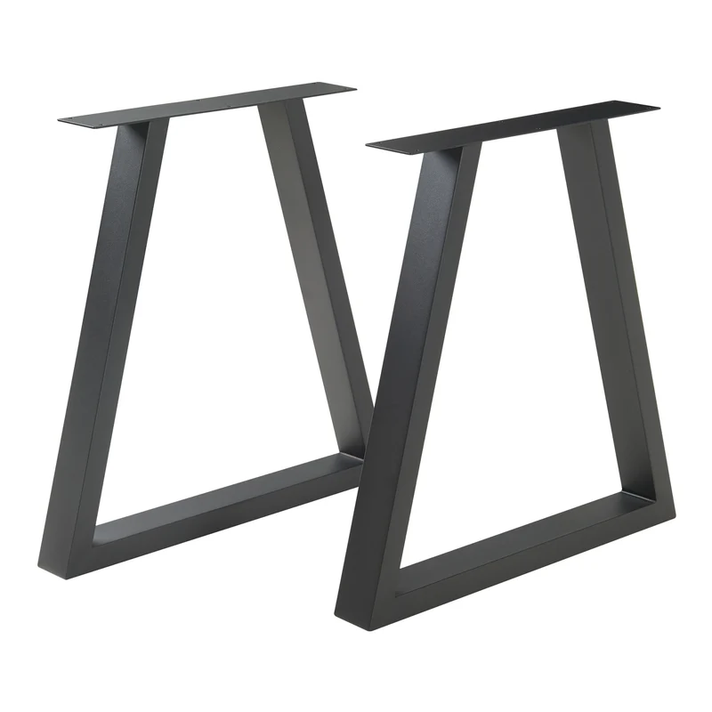 Juego de 2 estructuras de mesa Greiling negro [en.casa]