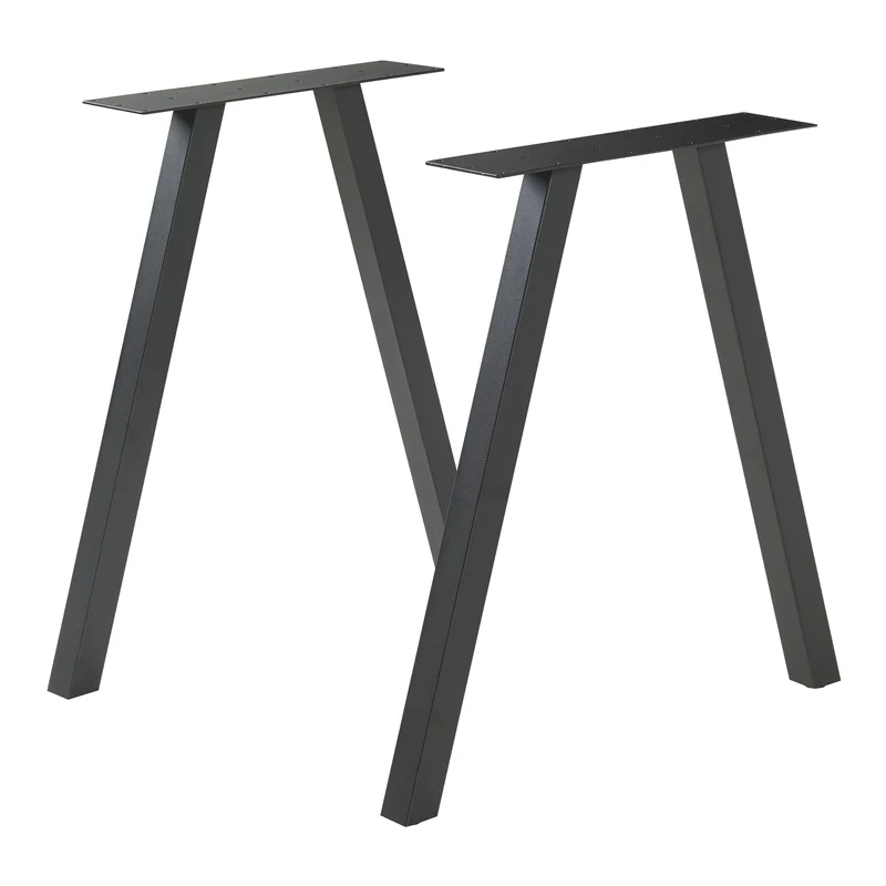 Conjunto de 2 estructuras de mesa Heustreu negro [en.casa]