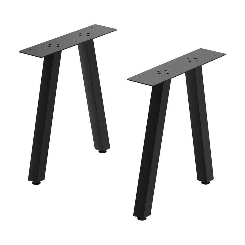 Conjunto de 2 estructuras de mesa Heustreu negro [en.casa]