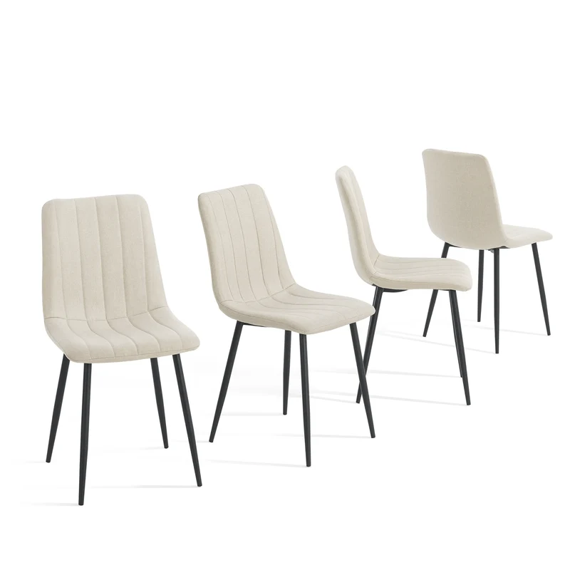 Silla de comedor Elsern juego de 4 [en.casa]