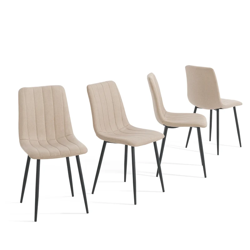 Silla de comedor Elsern juego de 4 [en.casa]