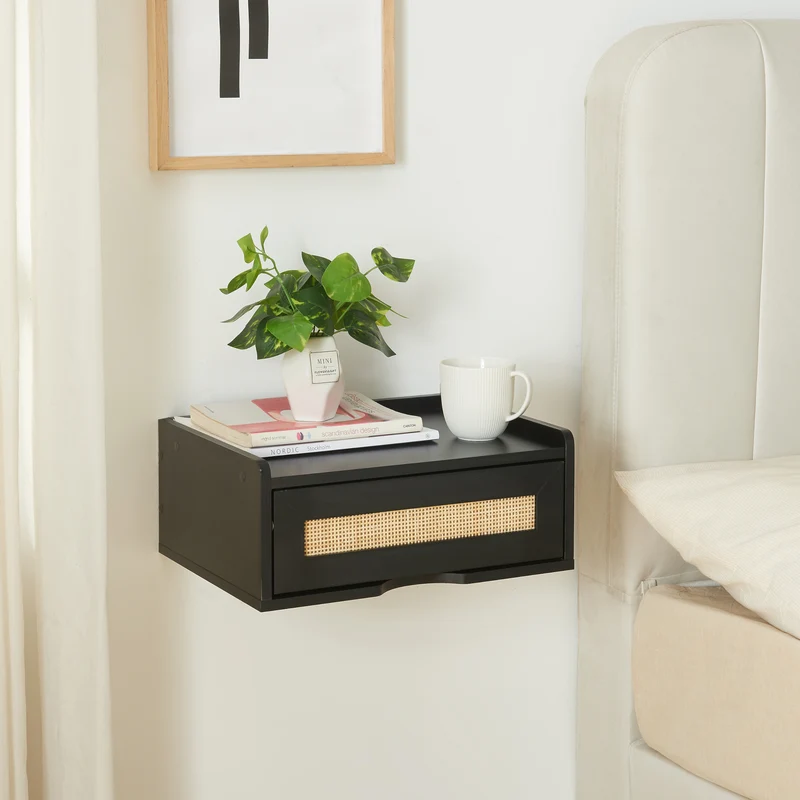 Estantería de pared Ljuredsø con cajón 40x30x16,5 cm [en.casa]
