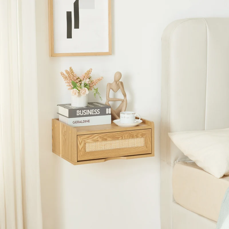 Estantería de pared Ljuredsø con cajón 40x30x16,5 cm [en.casa]