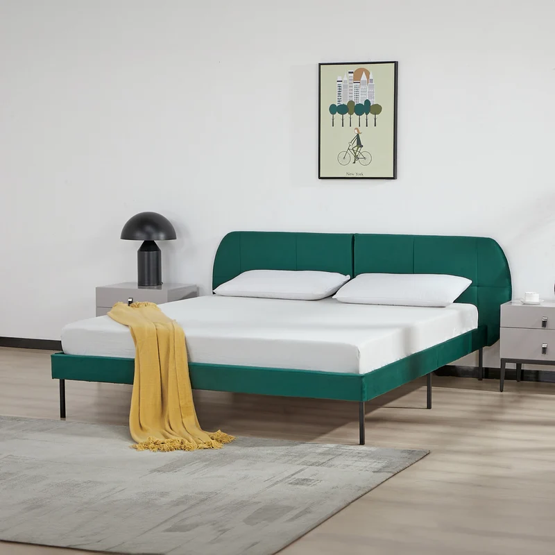 Cama tapizada Porvoo [en.casa]