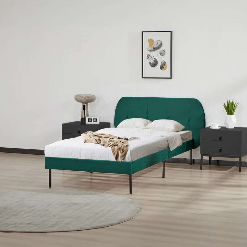 Cama tapizada Porvoo [en.casa]