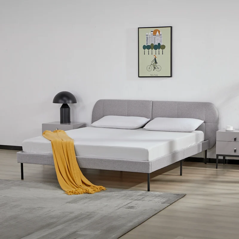 Cama tapizada Porvoo [en.casa]