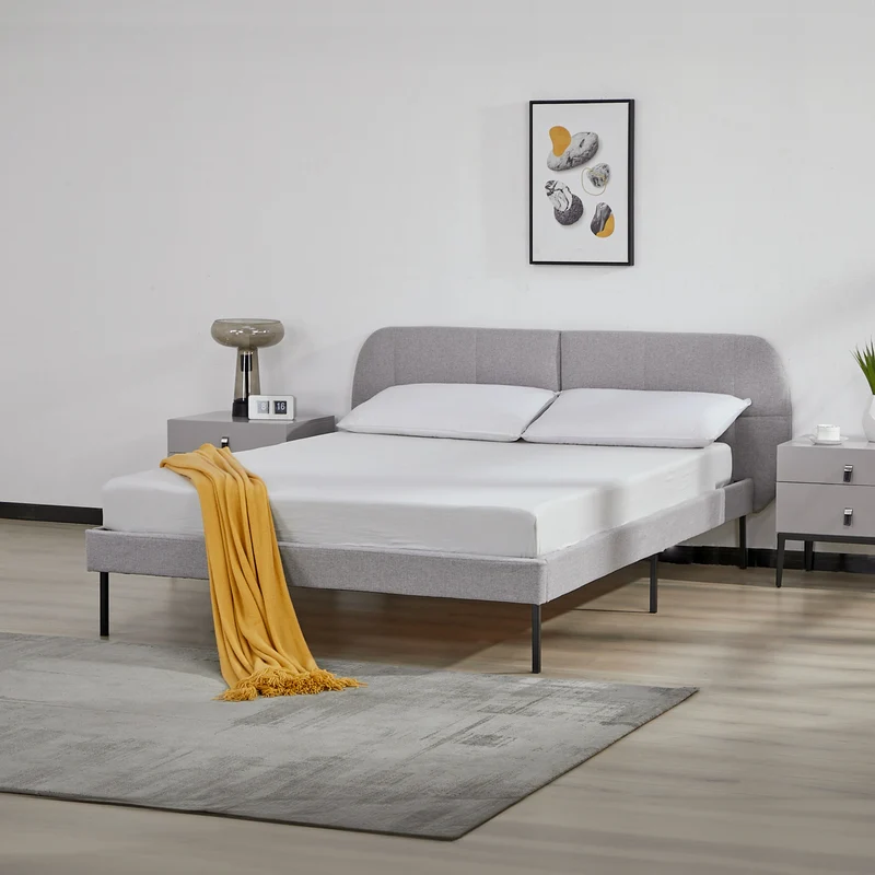 Cama tapizada Porvoo [en.casa]