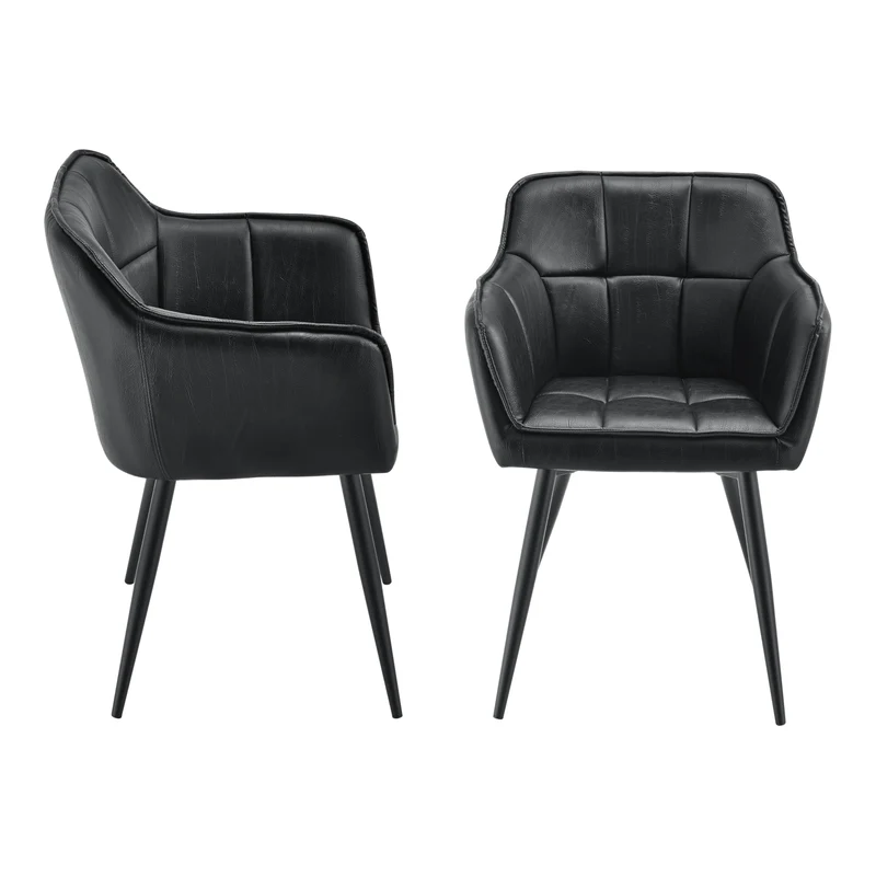Set de sillas de comedor Birmingham con reposabrazos 81x57x53 cm - [en.casa]