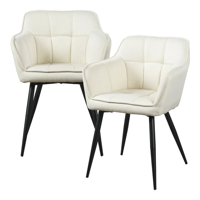 Set de sillas de comedor Birmingham con reposabrazos 81x57x53 cm - [en.casa]