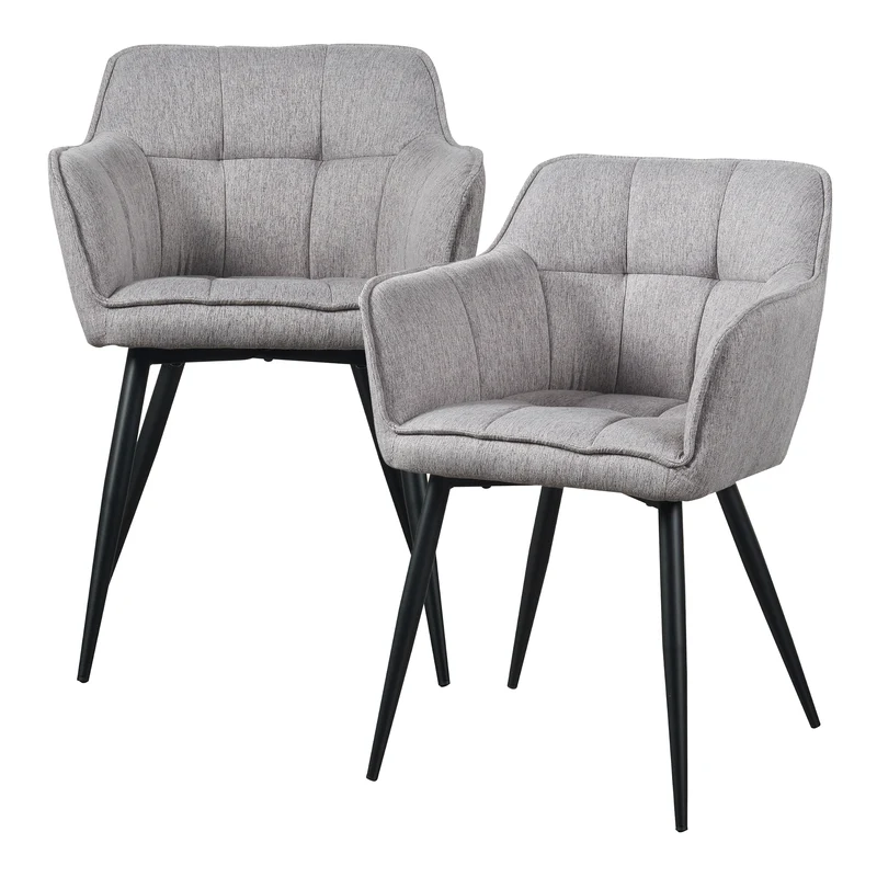 Set de sillas de comedor Birmingham con reposabrazos 81x57x53 cm - [en.casa]