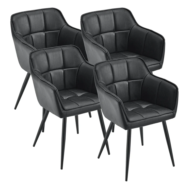 Set de sillas de comedor Birmingham con reposabrazos 81x57x53 cm - [en.casa]