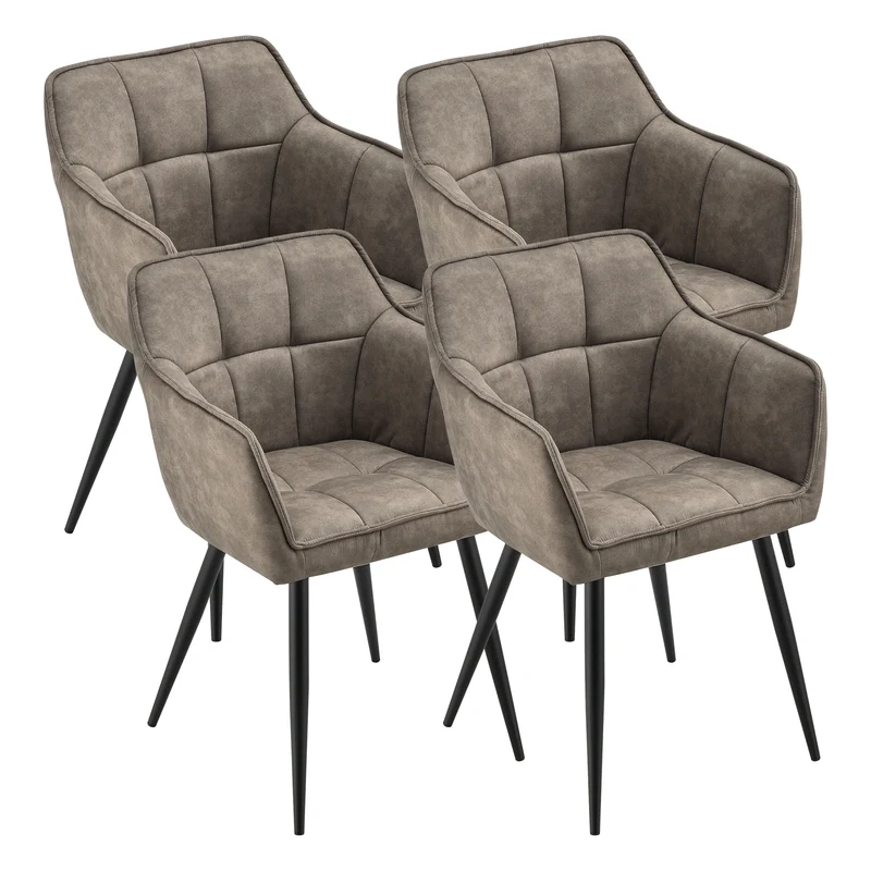 Set de sillas de comedor Birmingham con reposabrazos 81x57x53 cm - [en.casa]
