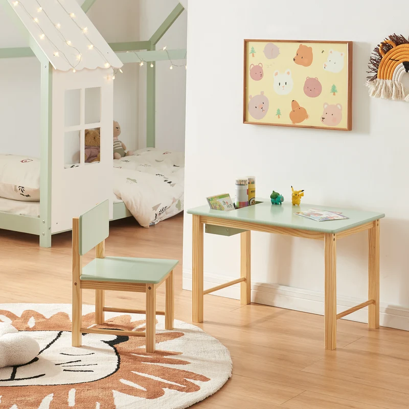Escritorio infantil con silla Skjåk [en.casa]
