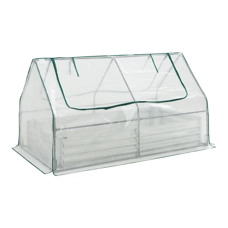 Huerto elevado con invernadero Balsorano 186x96x98 cm [en.casa]