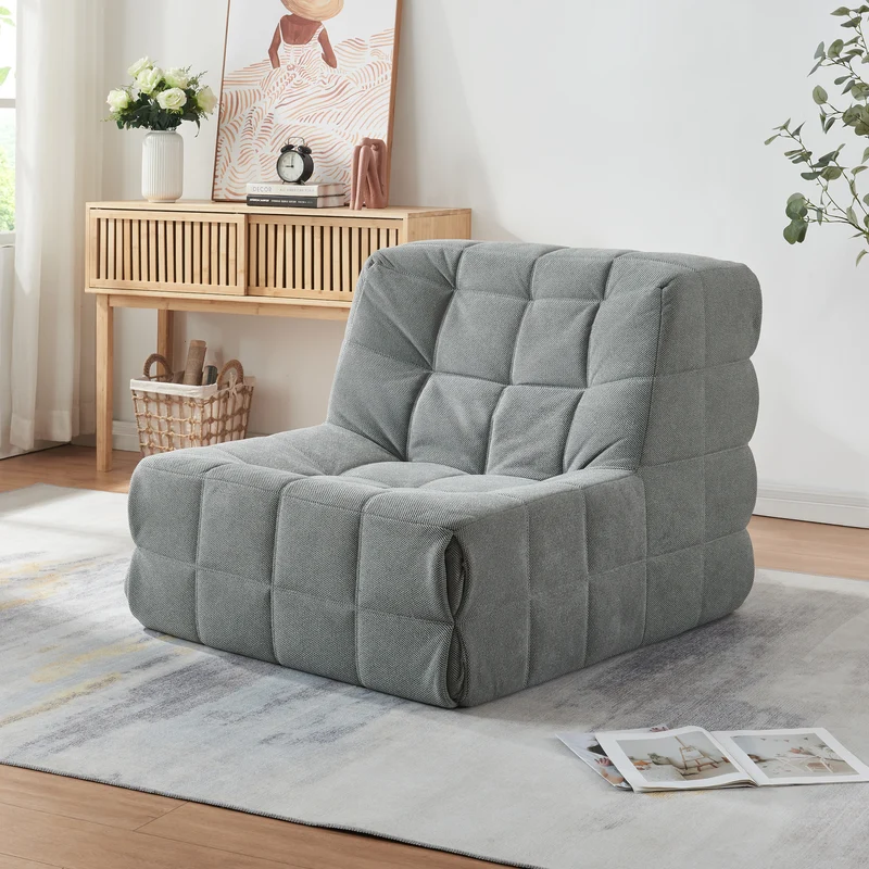 Sillón de suelo Koskyvn 75x90x100 cm Textil [en.casa]
