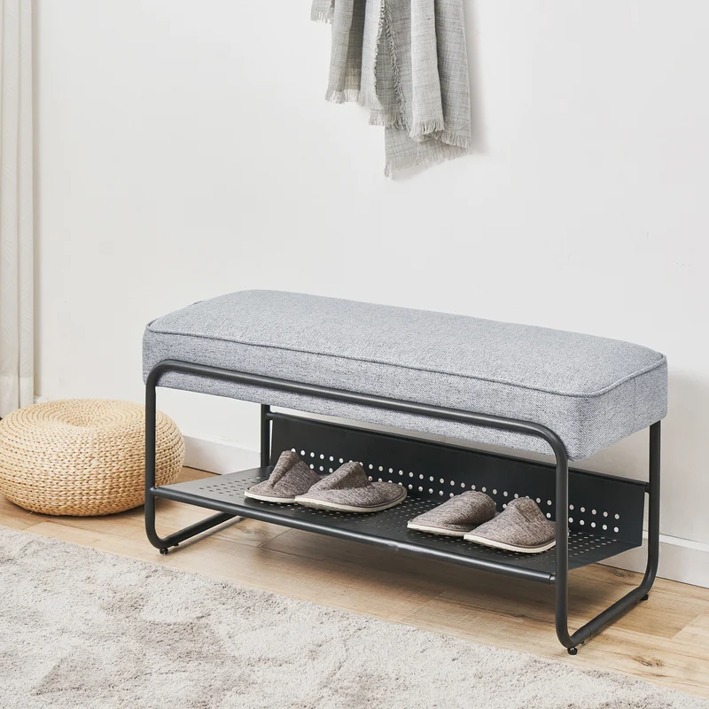 Banco para zapatos Lillehammer 90x37x42 cm [en.casa]