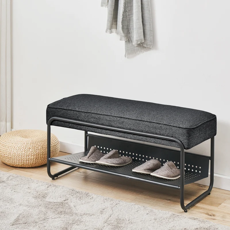 Banco para zapatos Lillehammer 90x37x42 cm [en.casa]