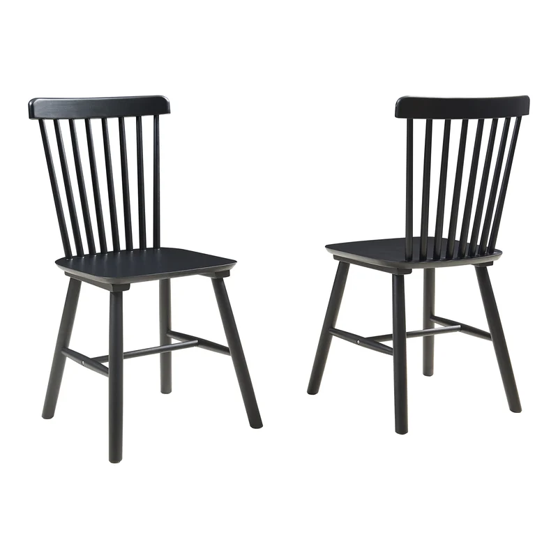 Silla de comedor Karmoy juego de 2 madera [en.casa]