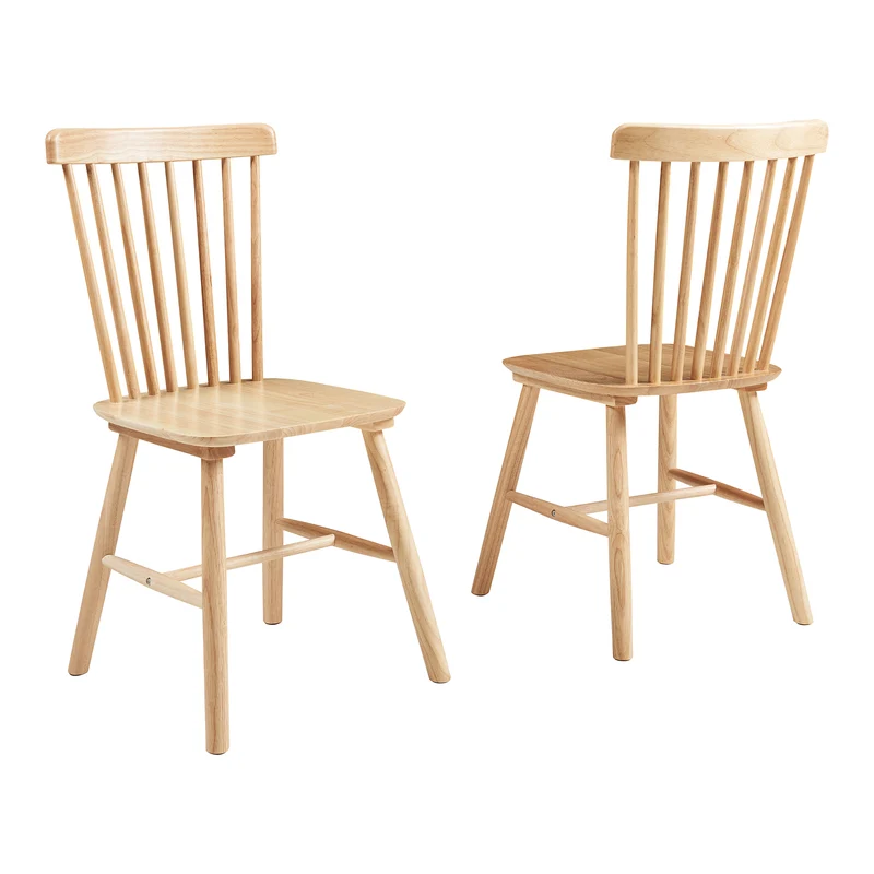 Silla de comedor Karmoy juego de 2 madera [en.casa]