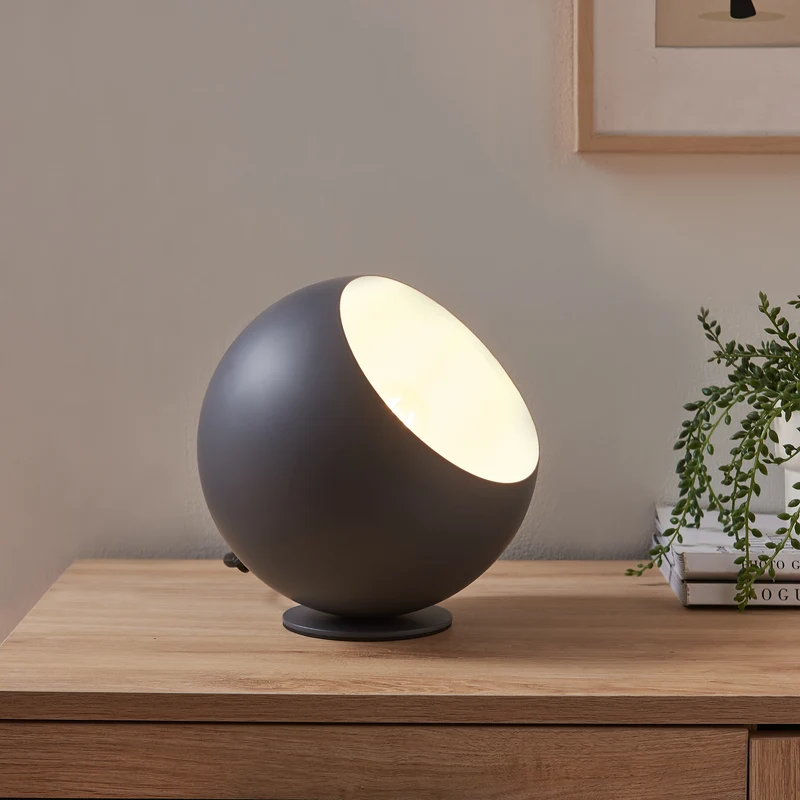 Lámpara de mesa Lukkodso 1xE27 Ø20x20 cm Metal [lux.pro]
