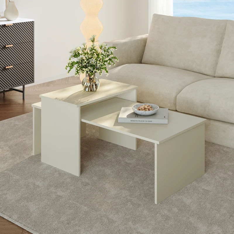 Mesa de comedor conjunto de 2 Sotapim [en.casa]