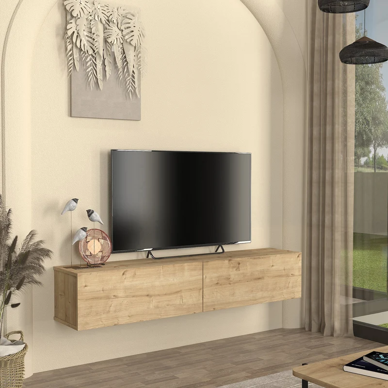 Mueble bajo de TV colgante Nolven [en.casa]