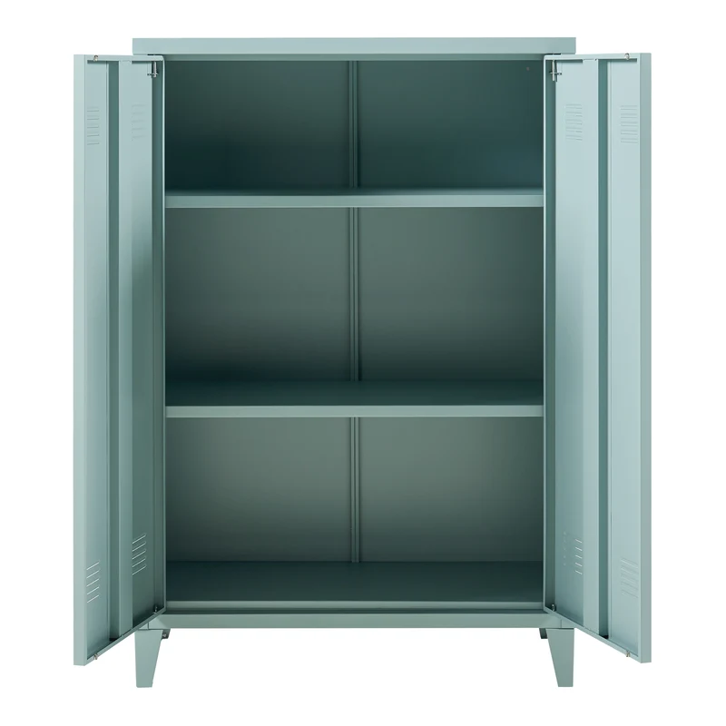 Armario metálico Oripää - 110x75x33cm - Azul grisáceo