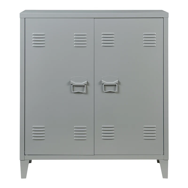 Armario metálico Oripää - 90x80x33cm - Gris oscuro