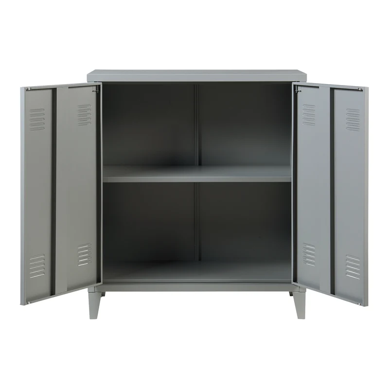 Armario metálico Oripää - 90x80x33cm - Gris oscuro