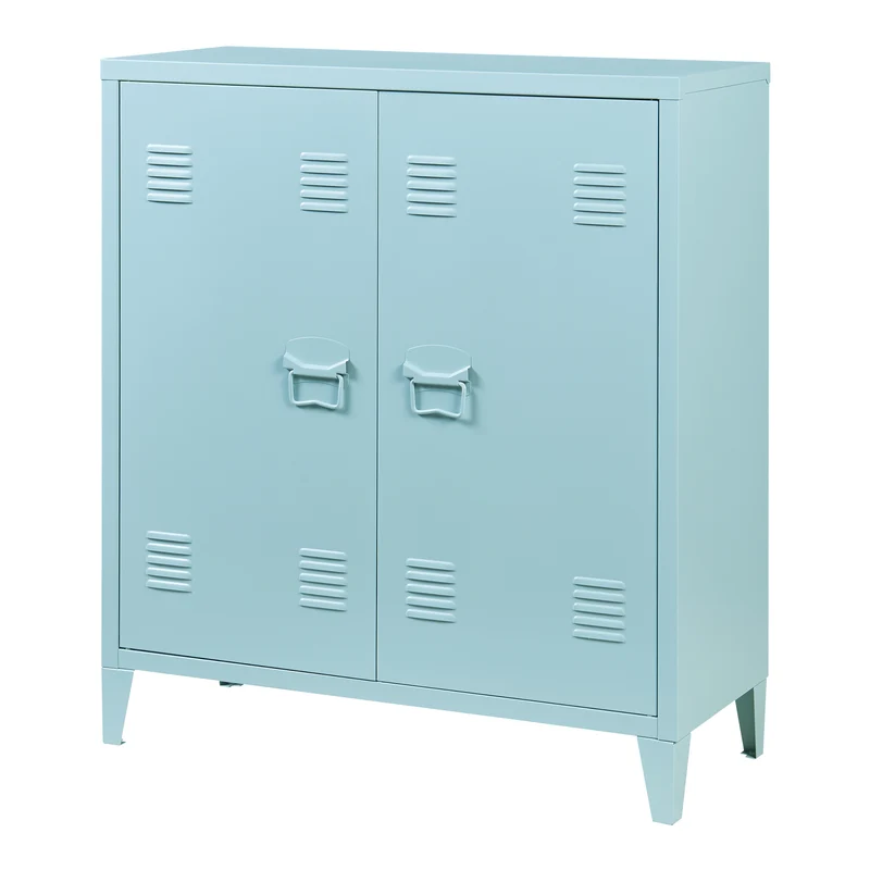 Armario metálico Oripää - 90x80x33cm - Azul grisáceo