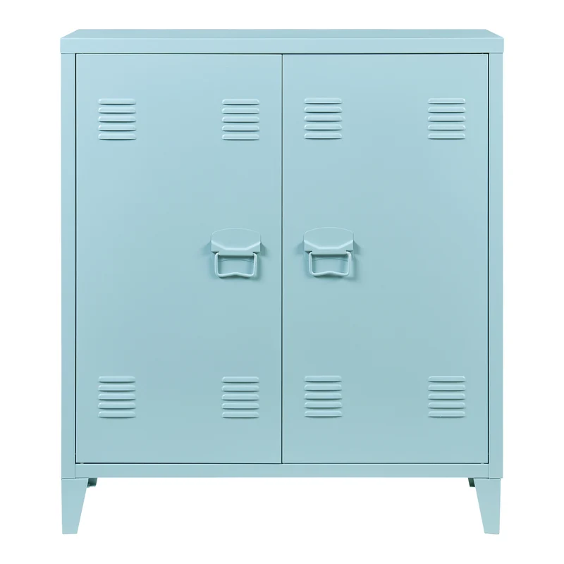 Armario metálico Oripää - 90x80x33cm - Azul grisáceo