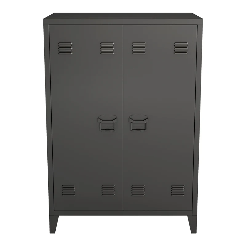 Armario metálico Oripää - 110x75x33cm - Negro