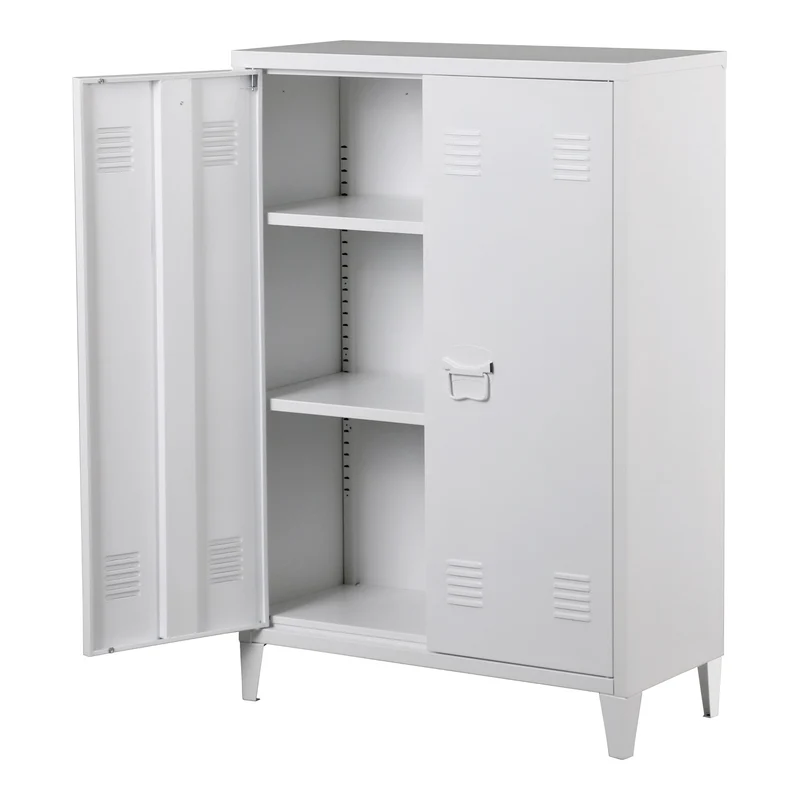 Armario metálico Oripää - 110x75x33cm - Blanco
