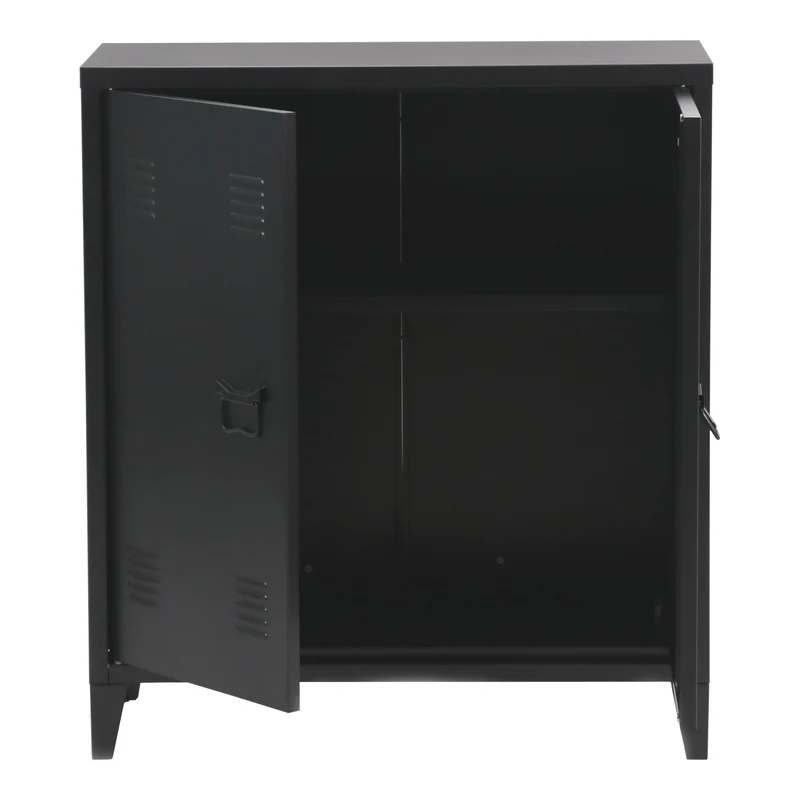 Armario metálico Oripää - 90x80x33cm - Negro
