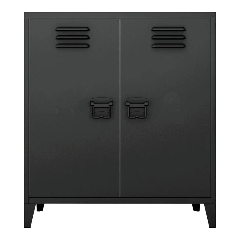 Armario metálico Oripää - 90x80x33cm - Negro