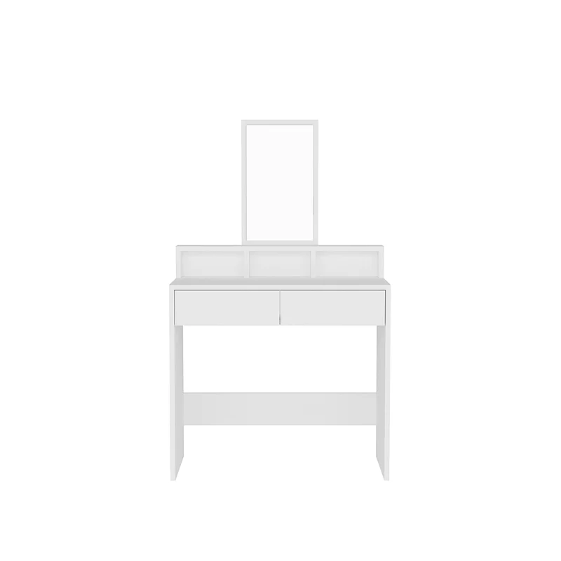 Luna Freestanding Compact Makeup Vanity Table with Mirror