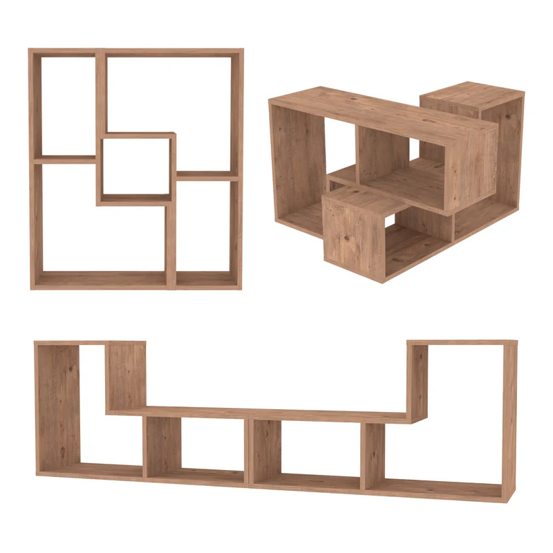 Conjunto de muebles modulares Hustersurd de 2 piezas [en.casa]