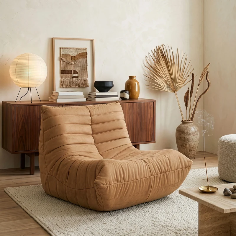 Sillón de suelo Kodsø 75x90x100 cm [en.casa]