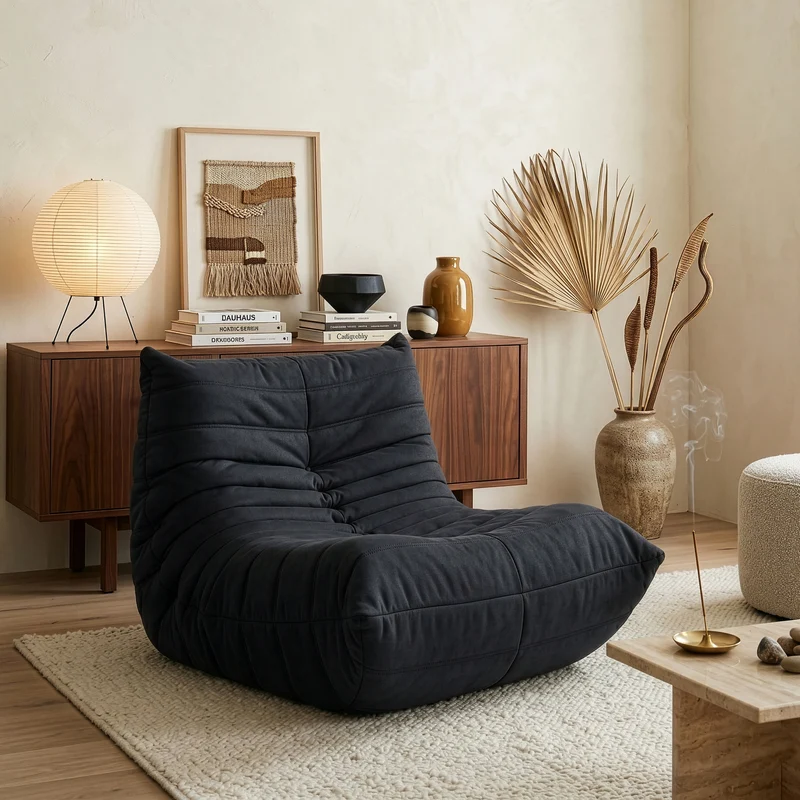 Sillón de suelo Kodsø 75x90x100 cm [en.casa]
