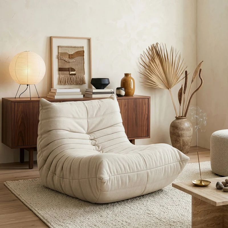 Sillón de suelo Kodsø 75x90x100 cm [en.casa]