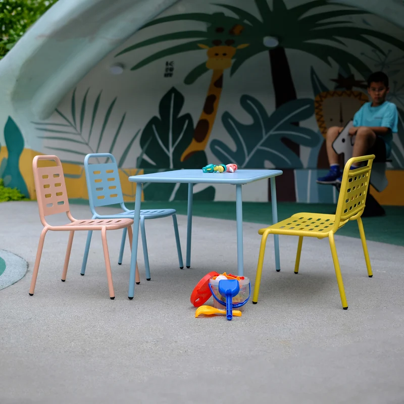 Grupo de asientos infantiles Etroubles acero multicolor [casa.pro]
