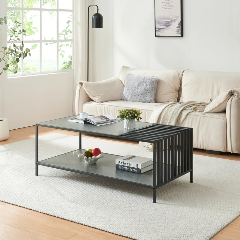 Mesa de centro Pärghos 120x60x45 cm [en.casa]