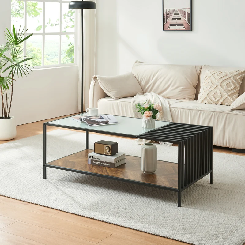 Mesa de centro Pärghos 120x60x45 cm [en.casa]